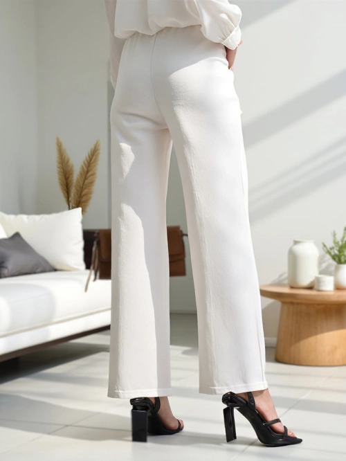 Royalfashion Широкі жіночі штани з бічним зав’язуванням