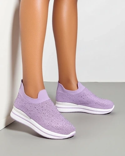 Royalfashion ženské sportovní boty na slip-on s rhinestony Adeq