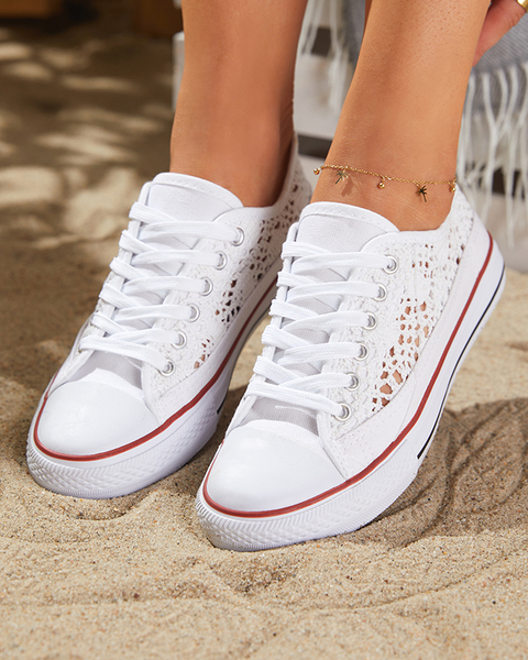 Dámské bílé prolamované tenisky Tareni - Obuv