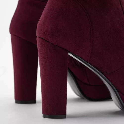 OUTLET Бордові черевики на підборах від Founi- Shoes