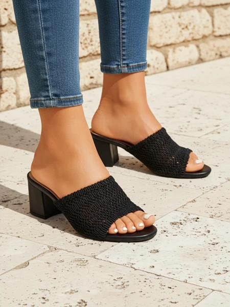 Royalfashion Dámské pantofle na podpatku Sole Bloom