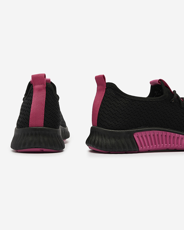 Černá dámská sportovní obuv s fuchsiovými vsadkami Keteti - Obuv