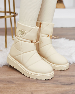 Royalfashion Cream dámské boty a'la snow boots Oterika