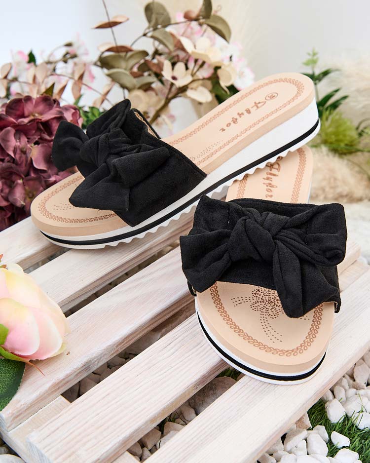 Royalfashion Dámské žabky s mašlí Erinner