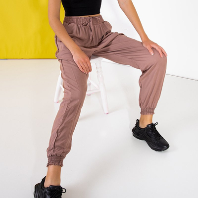 Hnědé dámské haremové kalhoty - Oblečení