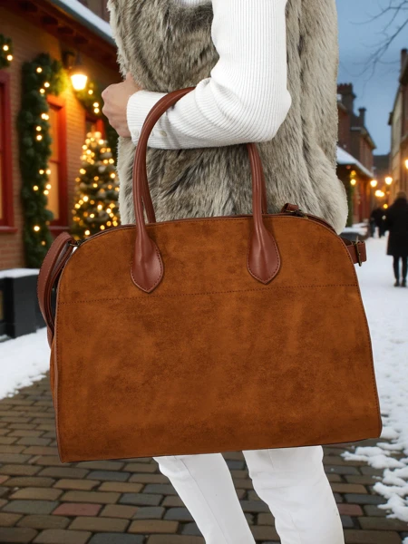 Dámská shopper kabelka eko semišová Dorelle