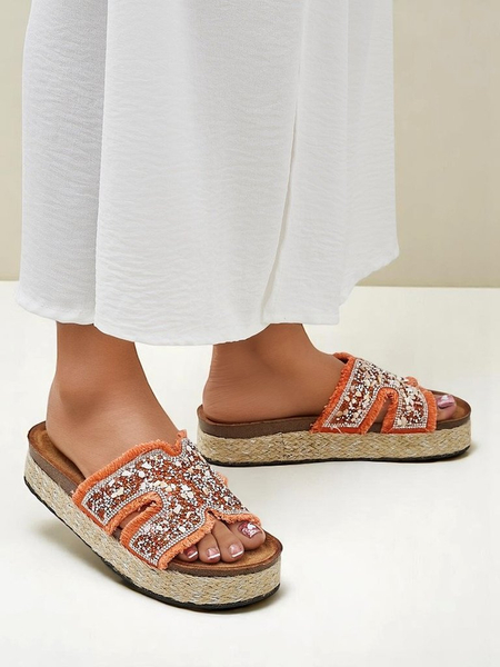 Royalfashion Жіночі шльопанці з прикрасами Candy Candy