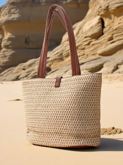 Royalfashion Velká slámová kabelka pro ženy