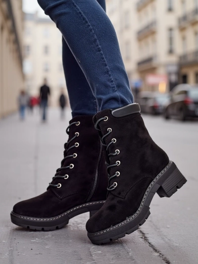 Royalfashion Dámské šněrovací kotníkové boty Esio