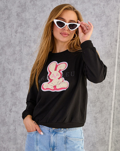 Жіночий бавовняний світшот з тонким принтом Royalfashion