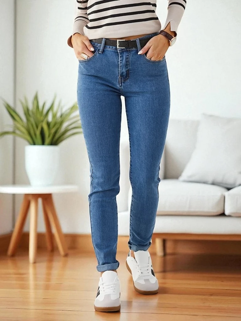 Royalfashion Dámské bavlněné tapered džíny