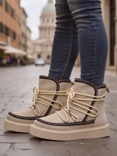 Royalfashion Жіночі зимові черевики зі шнурівкою Stozi