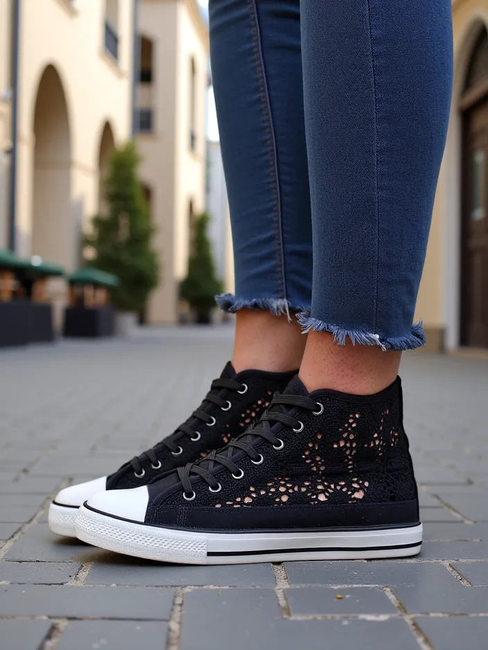 Royalfashion dámské perforované tenisky Limme