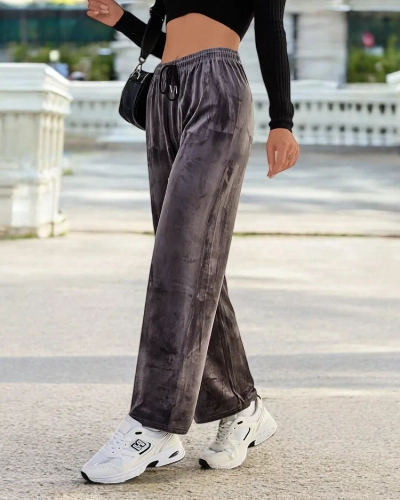 Royalfashion Dámské tepláky a'la velur