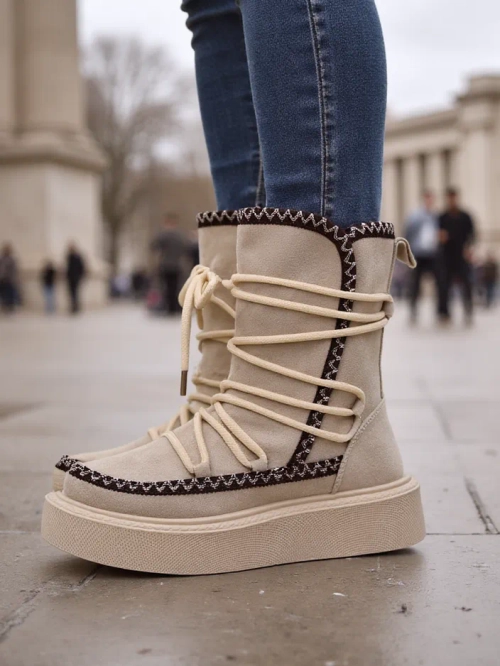 Royalfashion Жіночі зимові черевики зі шнурівкою Stozi