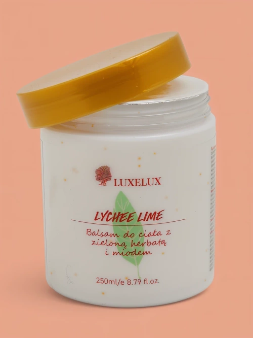 Luxelux LYCHEE LIME Tělový balzám s zeleným čajem a medem 250 ml