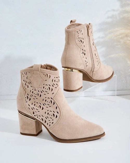 Royalfashion Ажурні черевики на низькій шпильці Womir