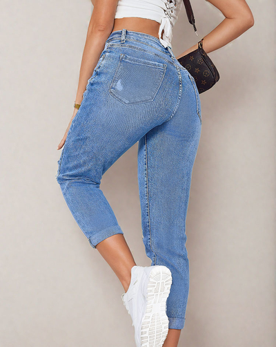 Royalfashion Dámské kalhoty mom jeans