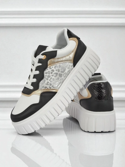 Dámské tenisky Royalfashion Callista platforma černé eko kůže velikost 40