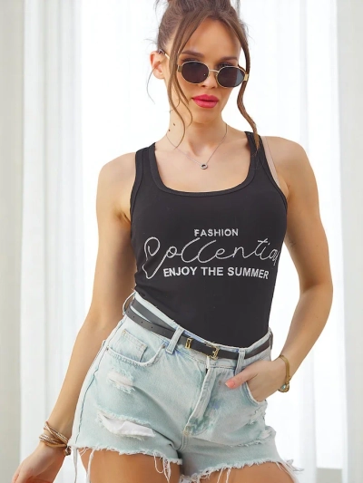 Royalfashion Dámské bavlněné tílko s ramínky Užijte si léto