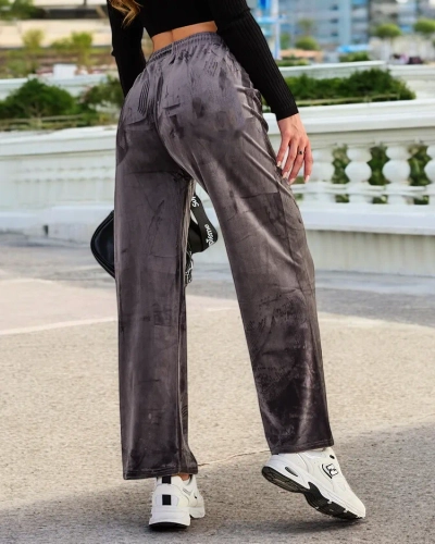 Royalfashion Dámské tepláky a'la velur