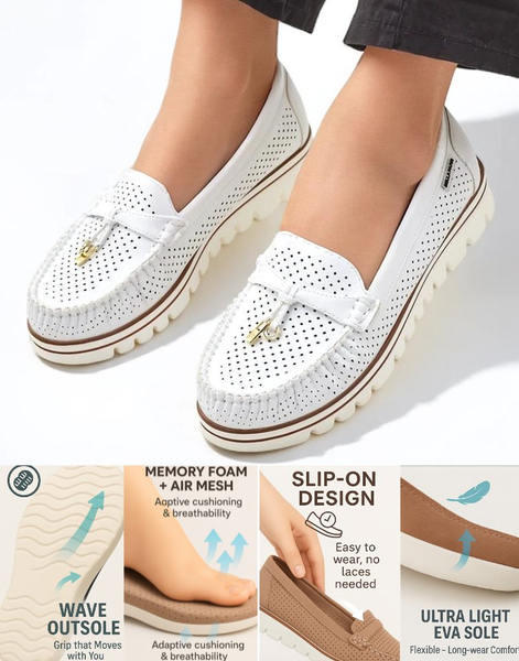 Royalfashion dámské perforované mokasíny Elissas