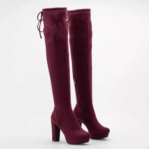 OUTLET Бордові черевики на підборах від Founi- Shoes