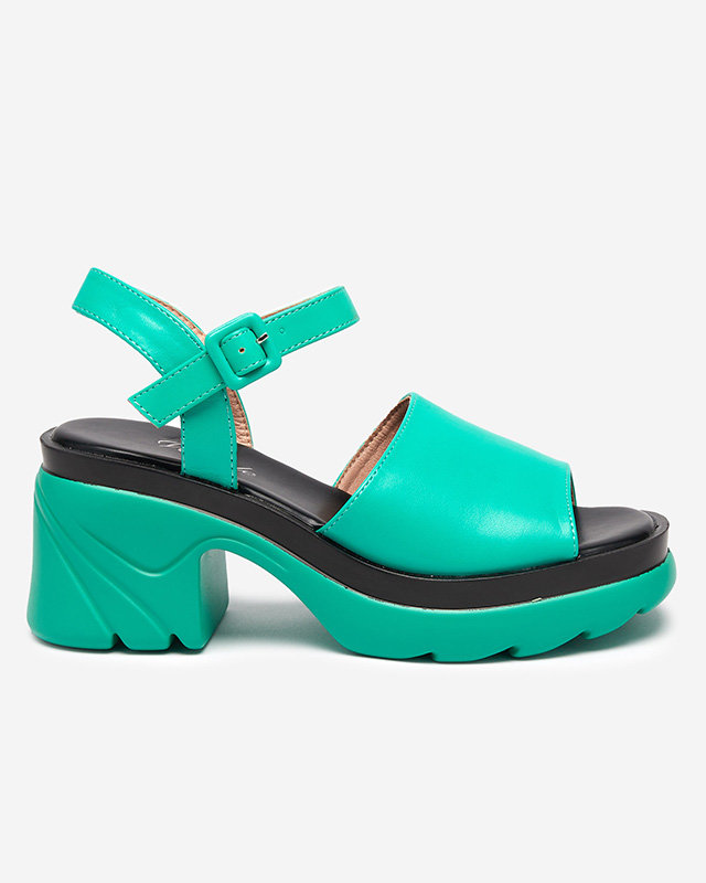 Zelené dámské sandály na sloupku Cirota - Obuv