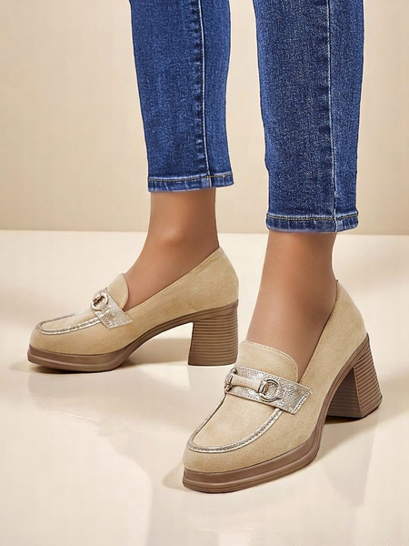 Royalfashion dámské mokasíny s blokovým podpatkem Apareus