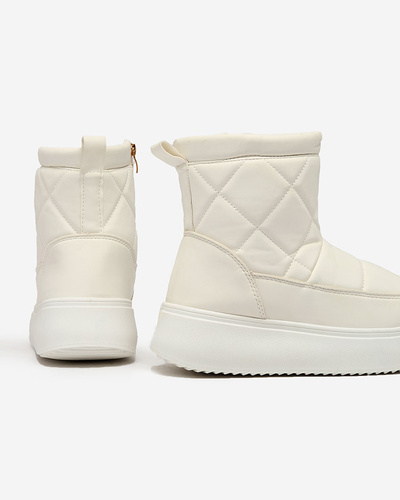 Royalfashion Bílé dámské boty a'la snow boots Kacecica