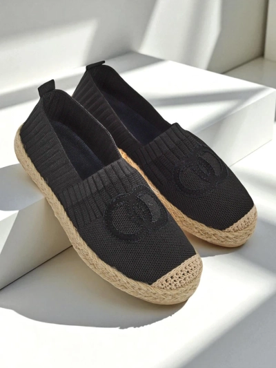 Dámské espadrilky Atena černé – plochý podpatek, ekologická semišová kůže