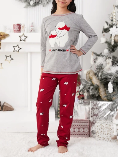 Royalfashion Різдвяні бавовняні дитячі піжами з полярними ведмедиками