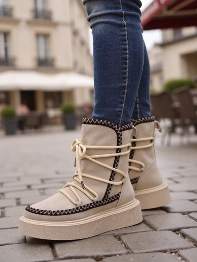 Royalfashion Жіночі зимові черевики зі шнурівкою Stozi