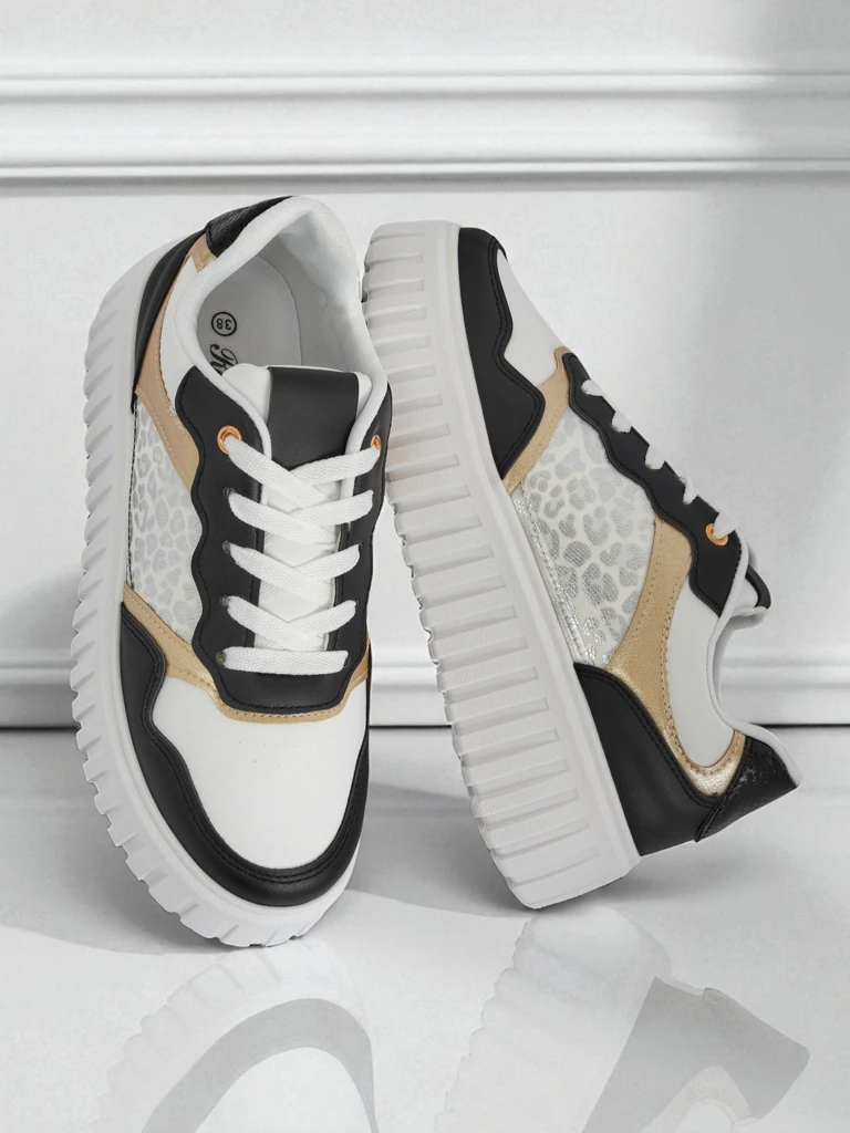 Dámské tenisky Royalfashion Callista platforma černé eko kůže velikost 40