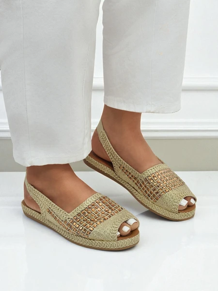 Dámské espadrilky na podpatku s kamínky Belle Sparkle