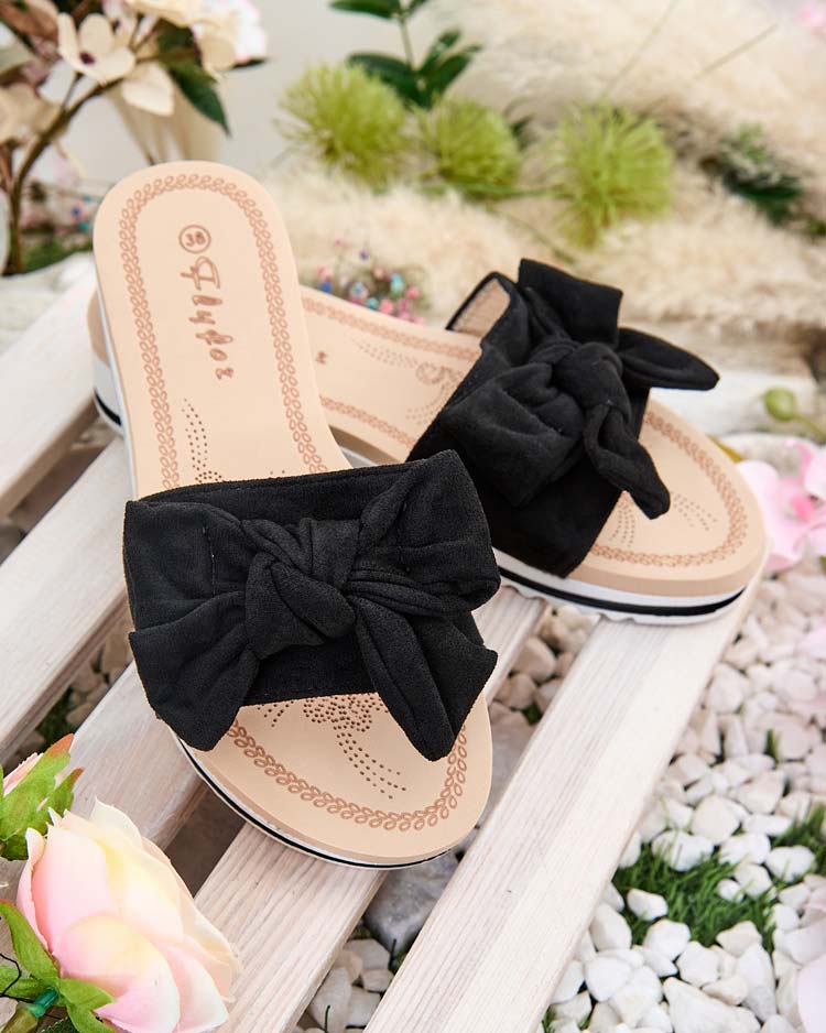 Royalfashion Dámské žabky s mašlí Erinner