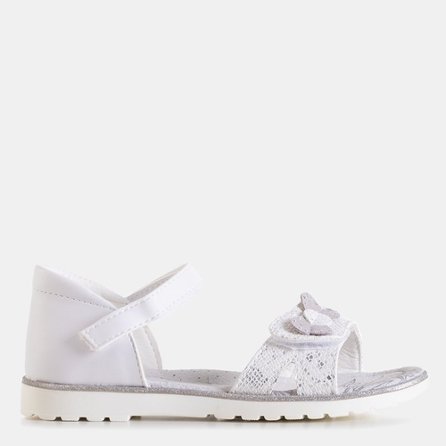 Білі дитячі босоніжки з бантиком Luisira