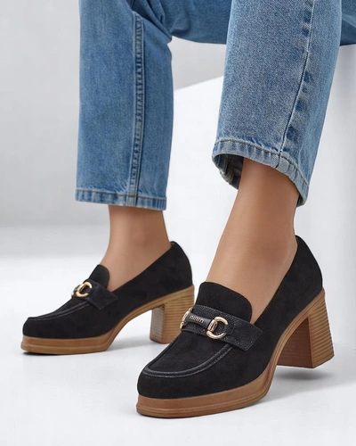 Royalfashion dámské mokasíny na blokovém podpatku Apareus