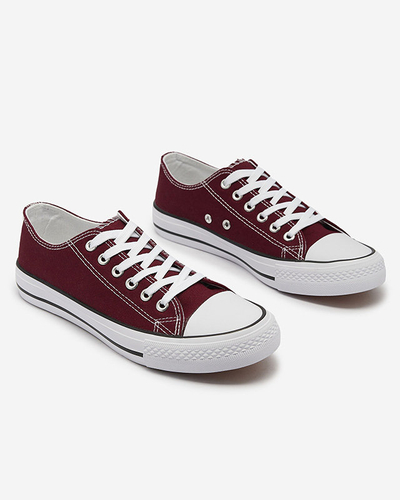 Bordó dámské klasické šněrovací tenisky Ogisa - Obuv