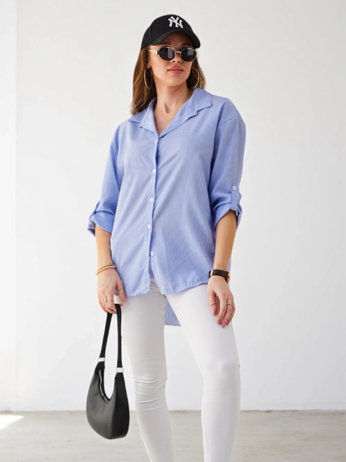 Royalfashion Жіноча смужка сорочка