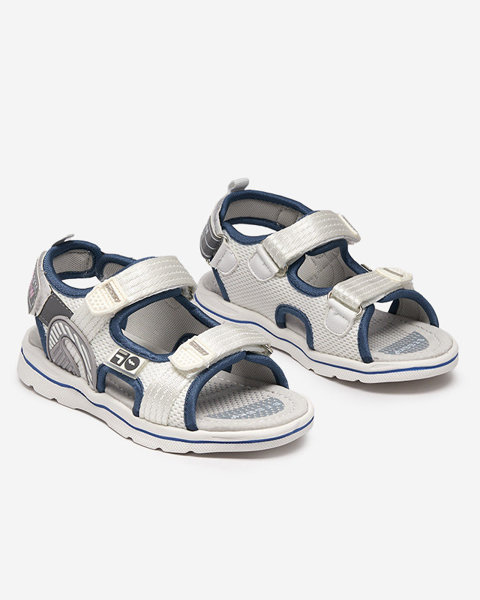 Білі дитячі босоніжки з нашивками Kiteks - Взуття