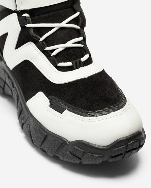 Чорно-білі жіночі утеплені снігоступи Okraja - Взуття