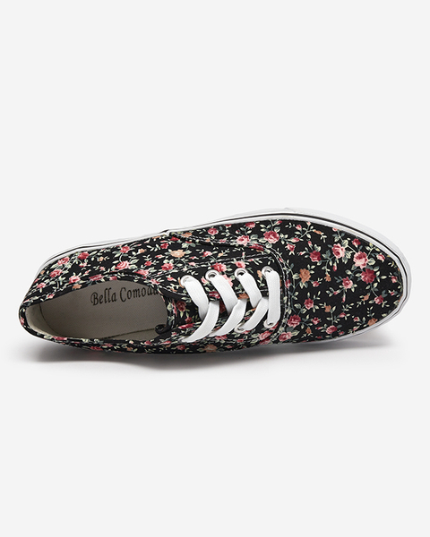Жіночі чорні кросівки з квітами Sertoli - Взуття